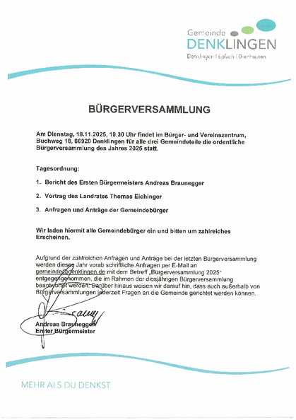 Bürgerversammlung 2025