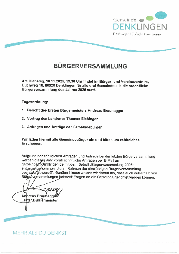 Bürgerversammlung 2025